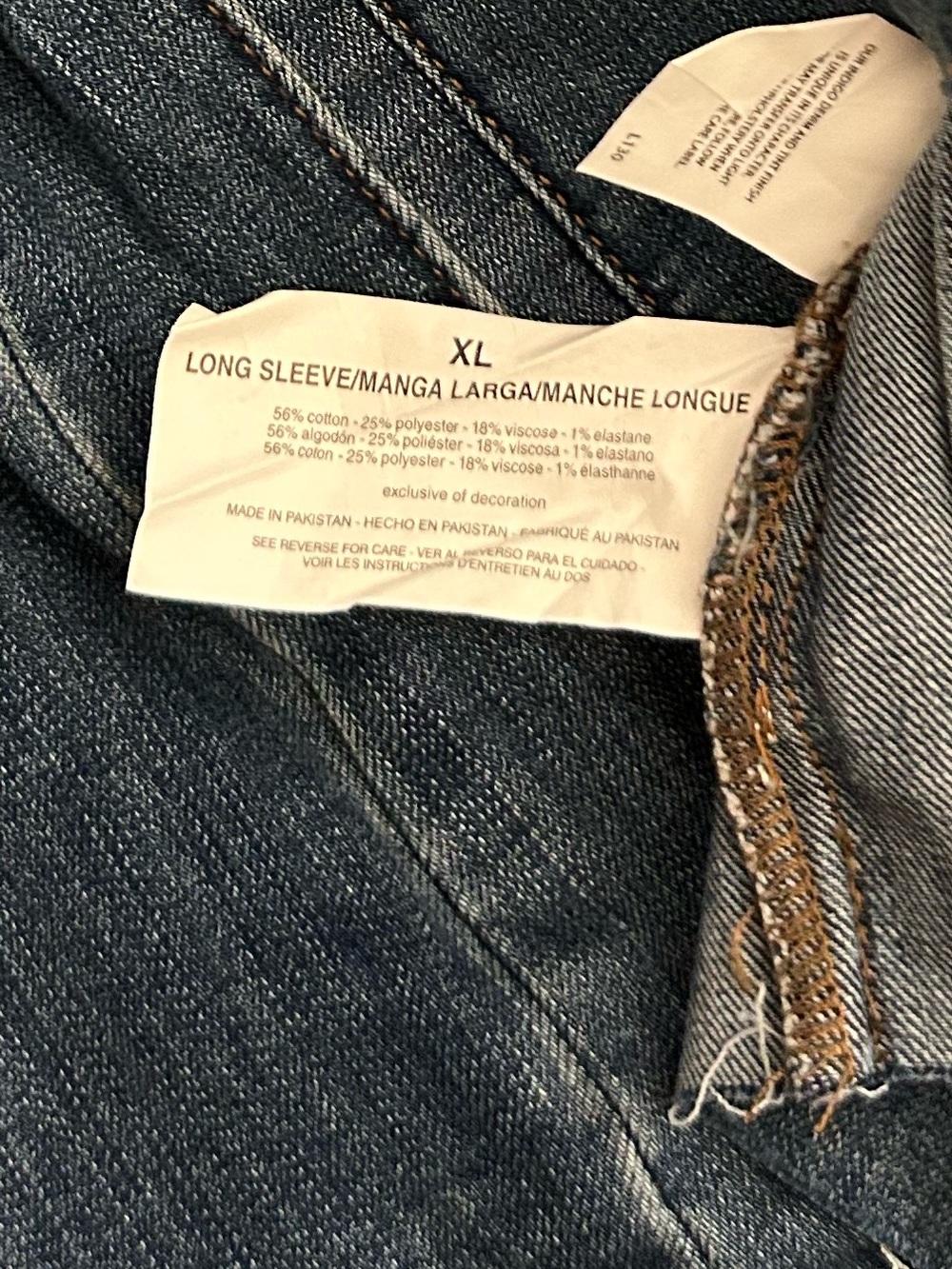 SKINNYGIRL NWT Denim Jean Jacket. P2P is 21 - Picture 7 of 8